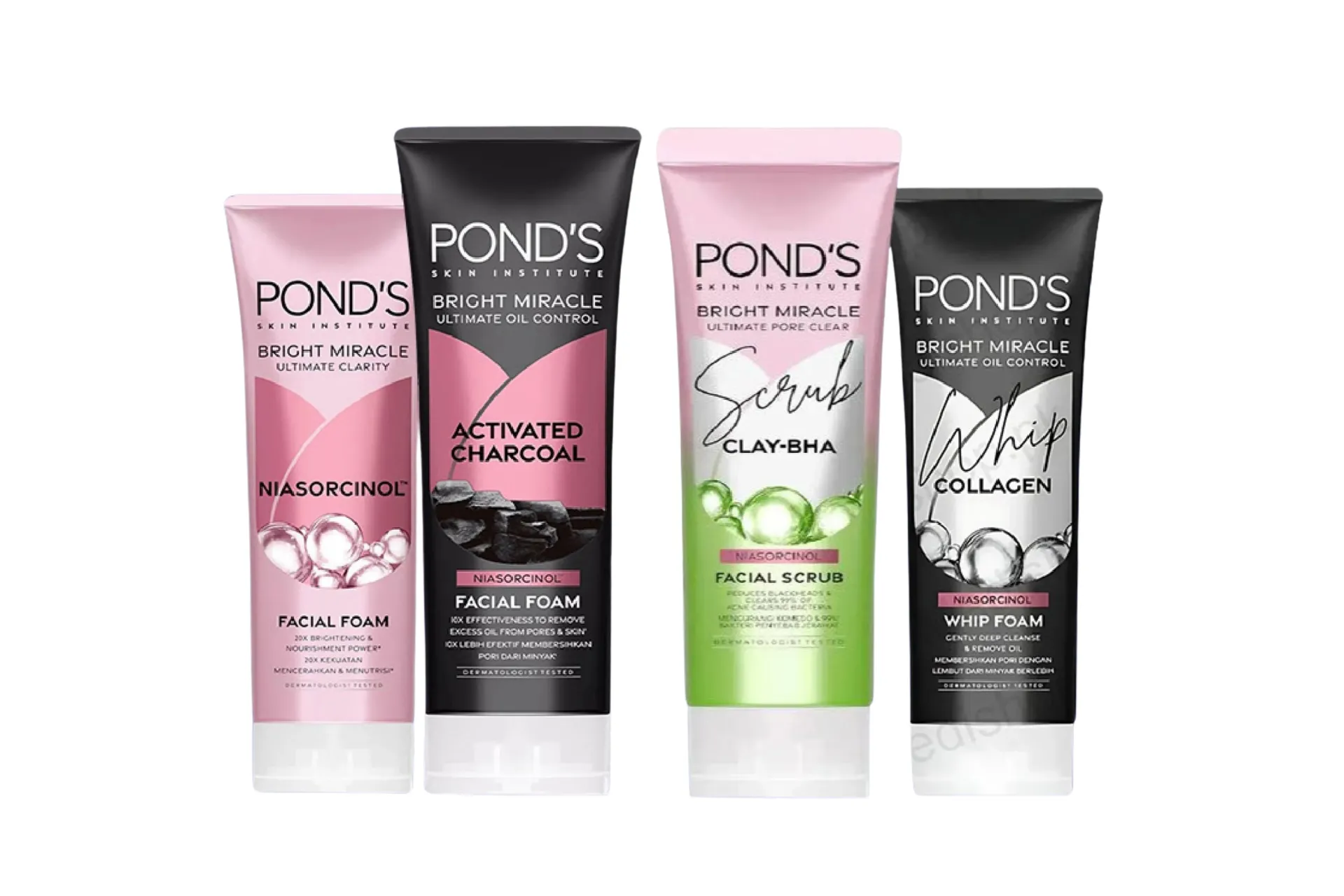 Pond’s Bright Miracle Facial Cleansers & Scrub – Niasorcinol Formula (4 Variants)