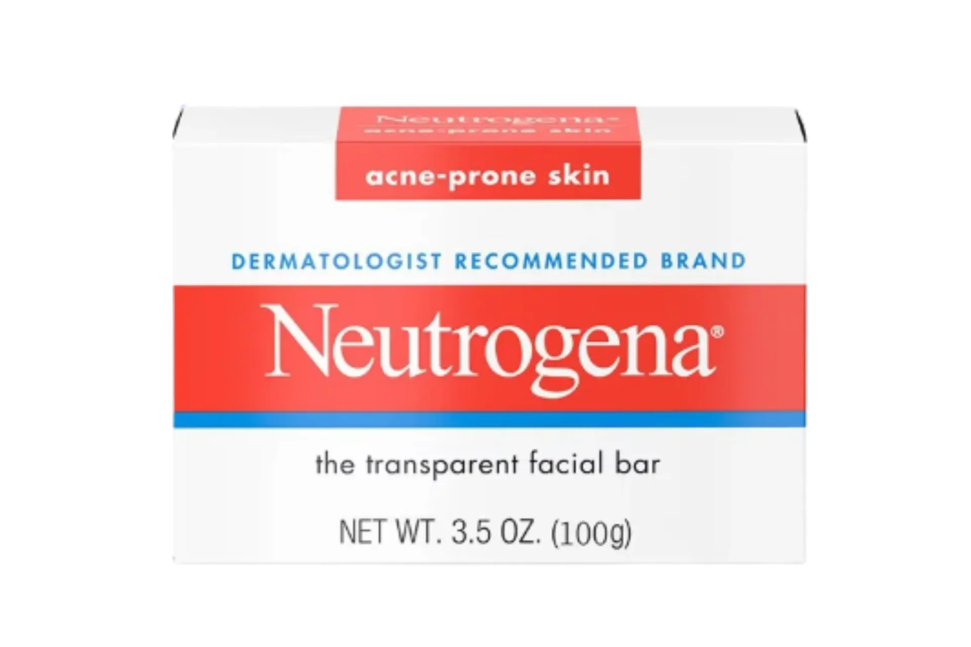 [93] Neutrogena Transparent Facial Bar for Acne-Prone Skin 100g