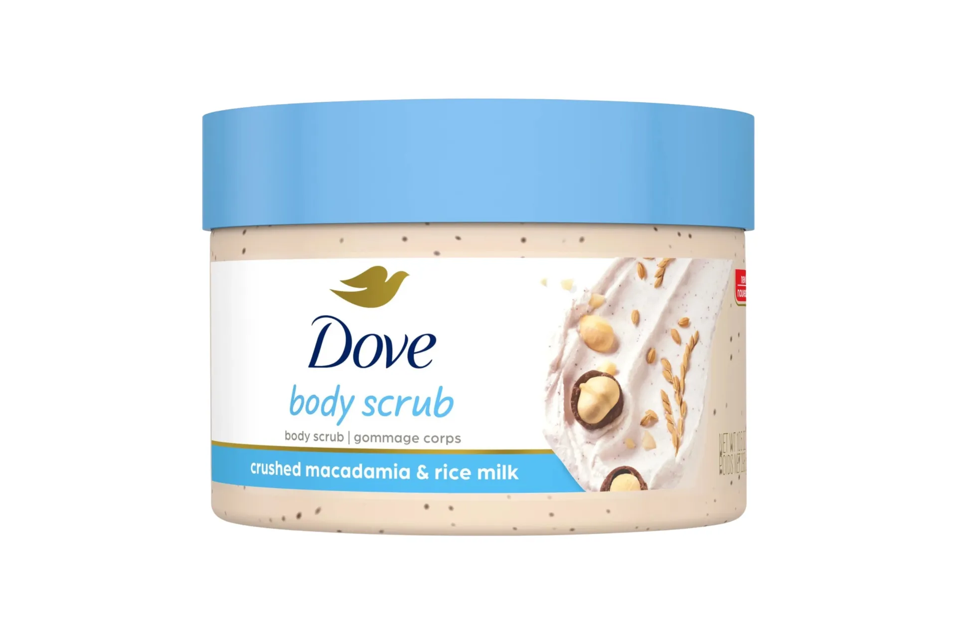 Dove Body Scrub Macadamia & Rice Milk