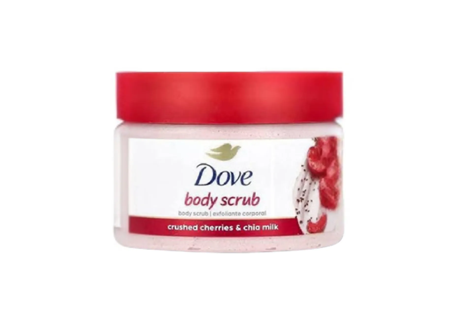 [130] Dove Body Scrub Crushed Cherries & Chia Milk
