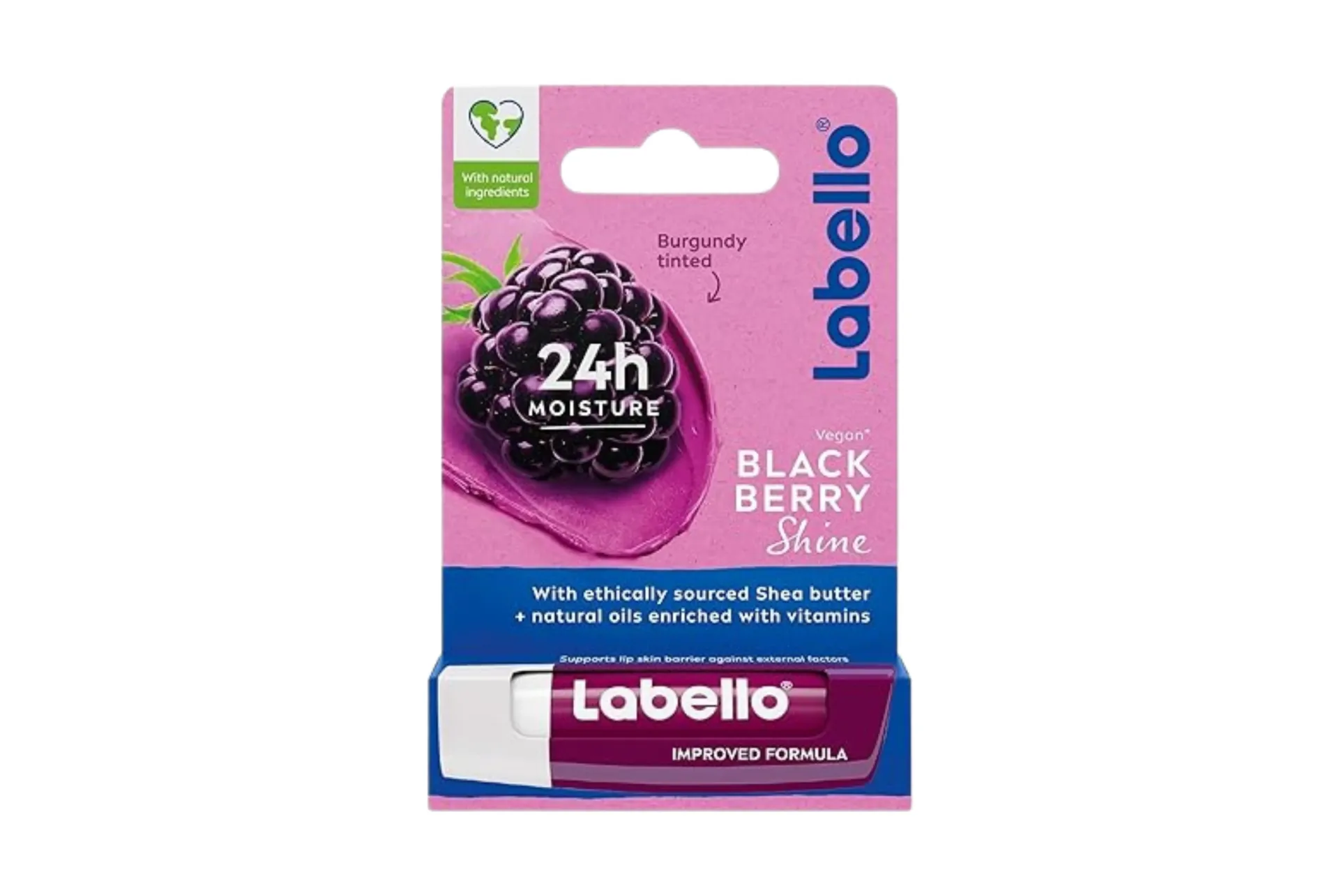 [141] Labello Black Berry Shine Lip Balm 24h Moisture