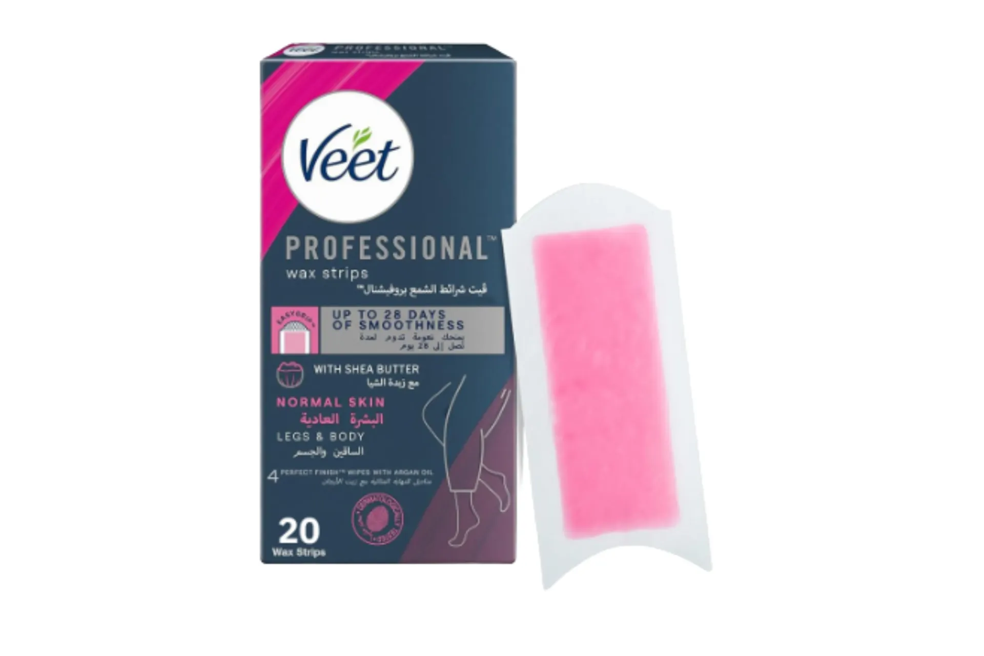 Veet Professional Wax Strips Normal Skin With Shea Butter Legs & Body
