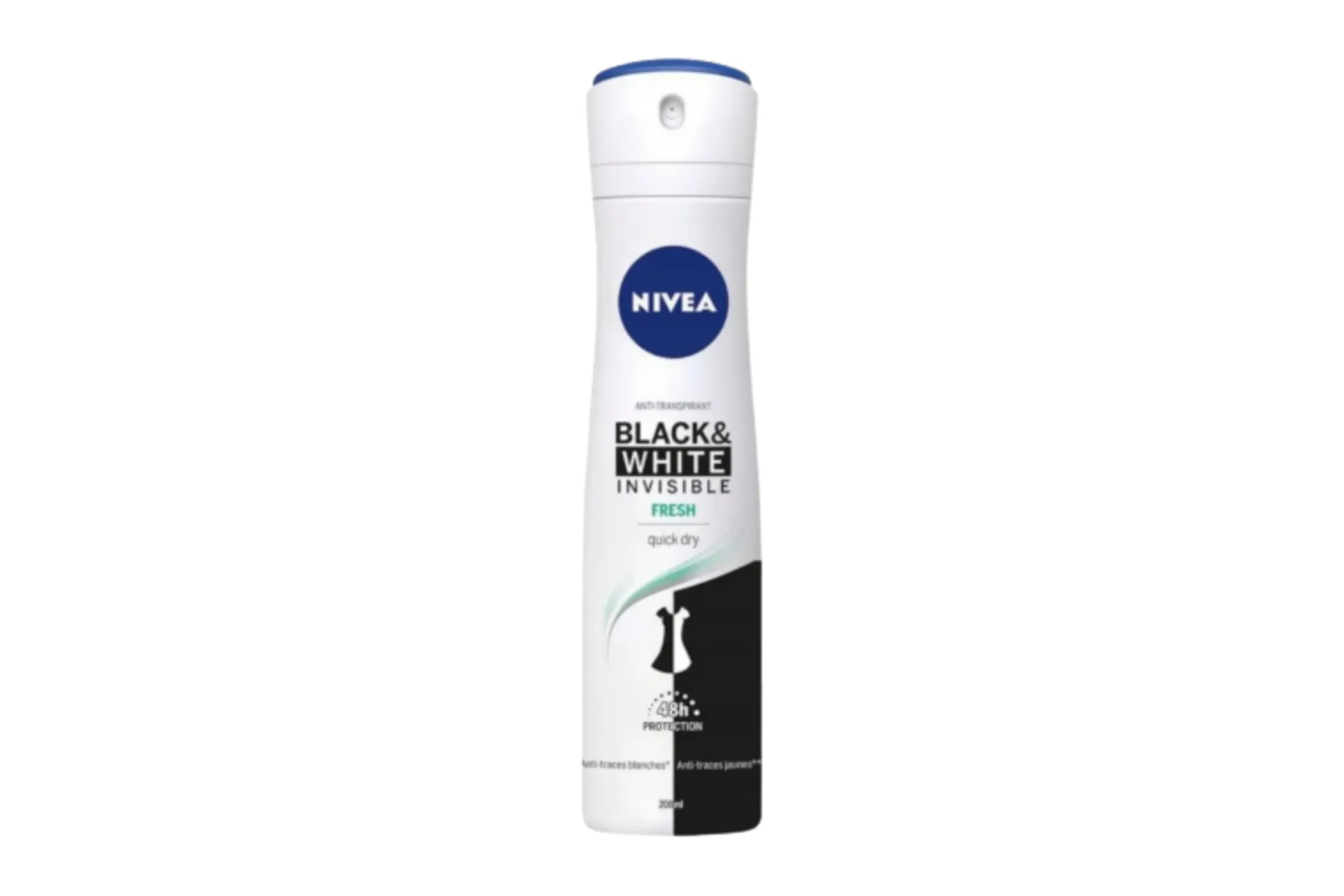 NIVEA Black White Invisible Fresh Anti-Perspirant Deodorant Spray 48H 200ml