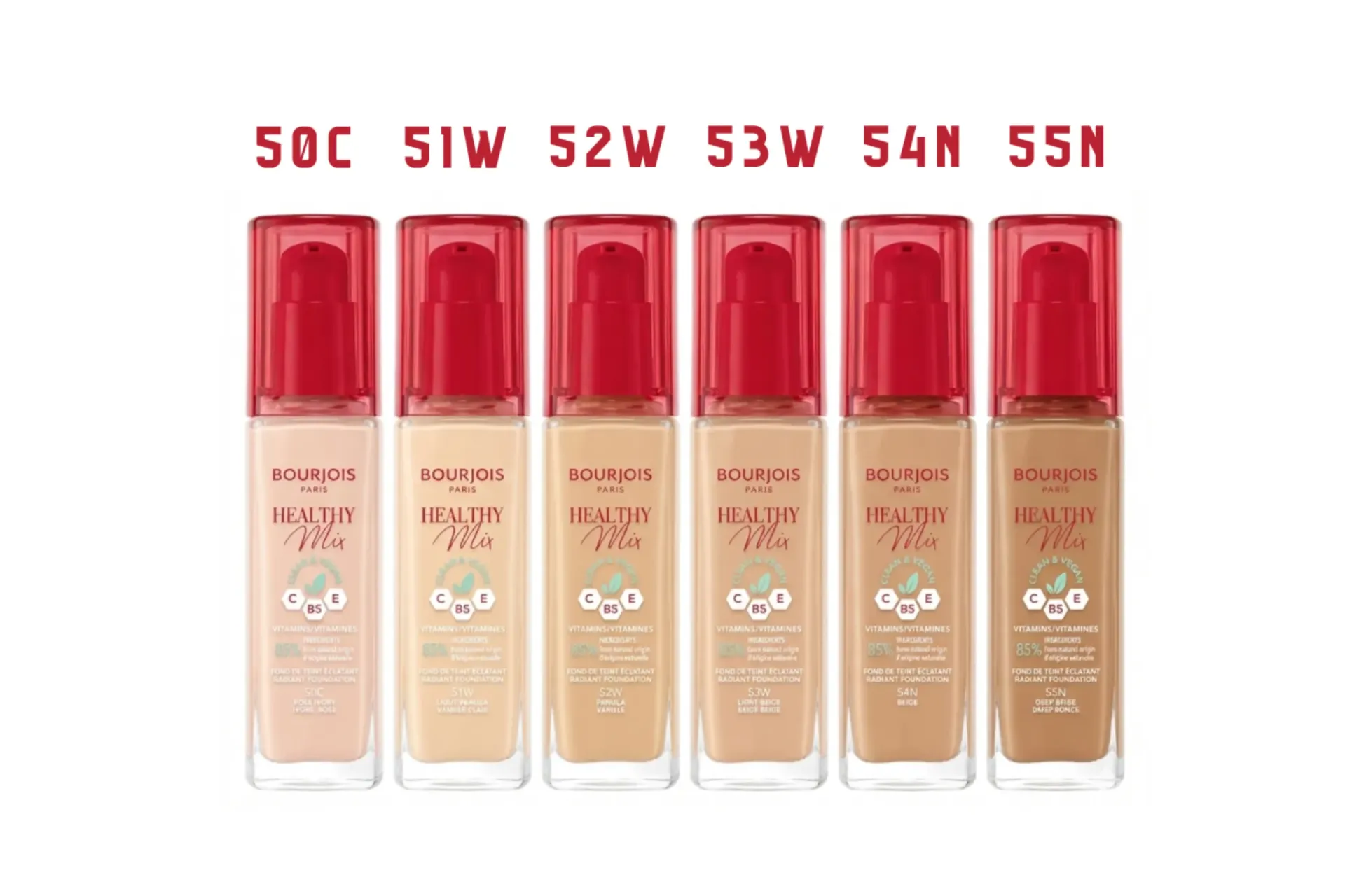 [410] Bourjois Paris Healthy Mix Clean & Vegan Radiant Foundation